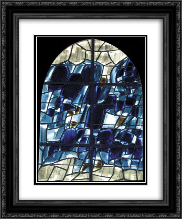 Eglise de Varengeville - sur - Mer 20x24 Black Ornate Wood Framed Art Print Poster with Double Matting by Ubac, Raoul