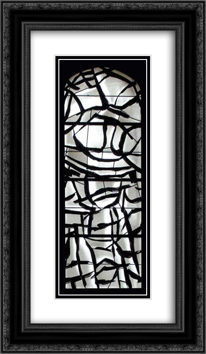 Eglise de Varengeville - sur - Mer 14x24 Black Ornate Wood Framed Art Print Poster with Double Matting by Ubac, Raoul