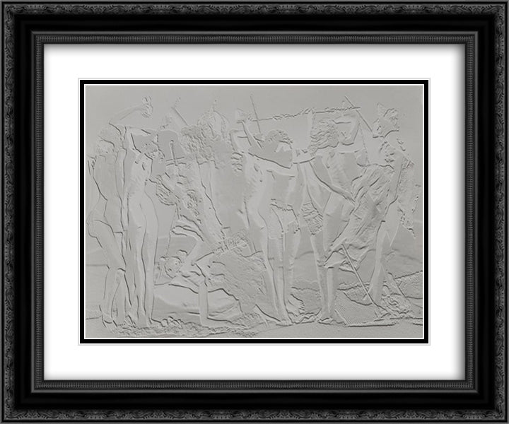 Maquette pour un mur (Model for a Wall) 24x20 Black Ornate Wood Framed Art Print Poster with Double Matting by Ubac, Raoul
