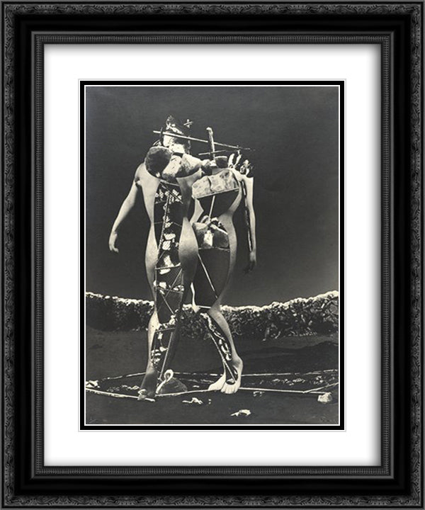 Penthesilee 20x24 Black Ornate Wood Framed Art Print Poster with Double Matting by Ubac, Raoul