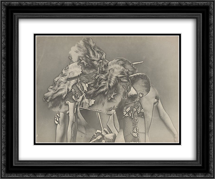 Penthesilee IV 24x20 Black Ornate Wood Framed Art Print Poster with Double Matting by Ubac, Raoul
