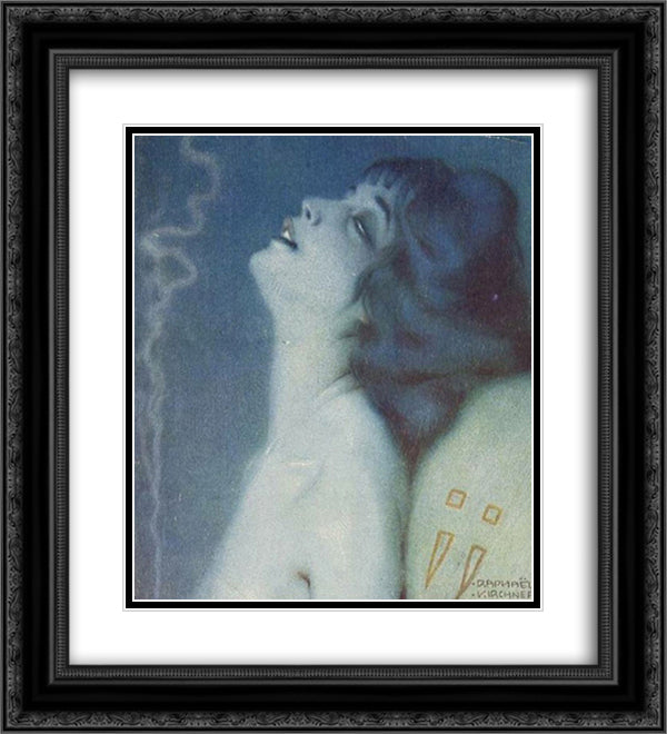 Front cover illustration 20x22 Black Ornate Wood Framed Art Print Poster with Double Matting by Kirchner, Raphael