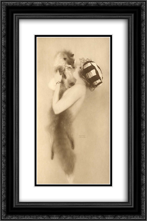 Lillian Lorraine 16x24 Black Ornate Wood Framed Art Print Poster with Double Matting by Kirchner, Raphael