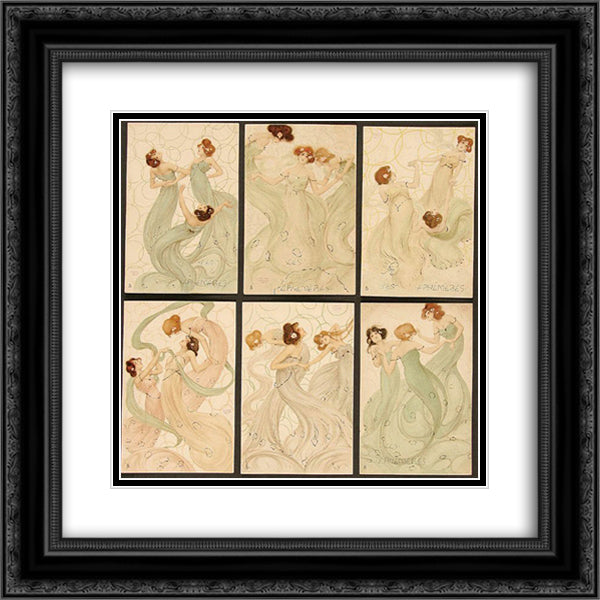 Mayflyes 20x20 Black Ornate Wood Framed Art Print Poster with Double Matting by Kirchner, Raphael