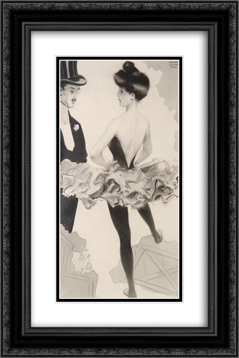 Strenges Urteil 16x24 Black Ornate Wood Framed Art Print Poster with Double Matting by Kirchner, Raphael