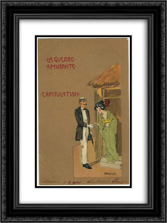 Surrender 18x24 Black Ornate Wood Framed Art Print Poster with Double Matting by Kirchner, Raphael