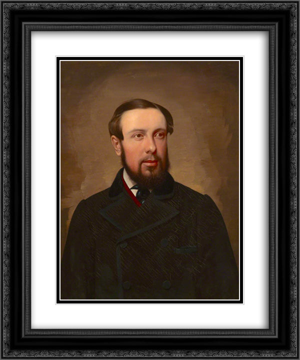 Dr William Orange 20x24 Black Ornate Wood Framed Art Print Poster with Double Matting by Dadd, Richard