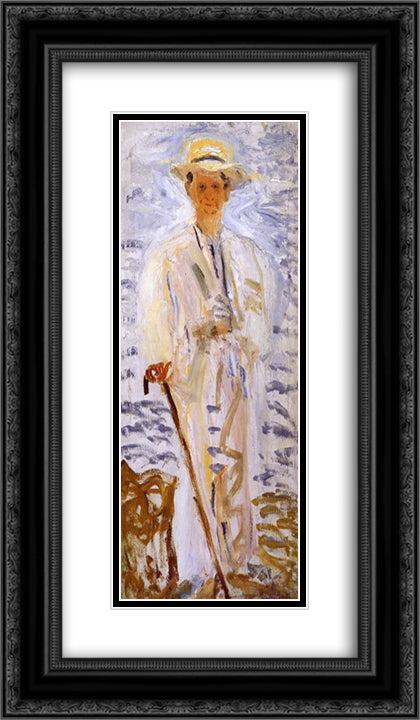 Alexander von Zemlinsky 14x24 Black Ornate Wood Framed Art Print Poster with Double Matting by Gerstl, Richard