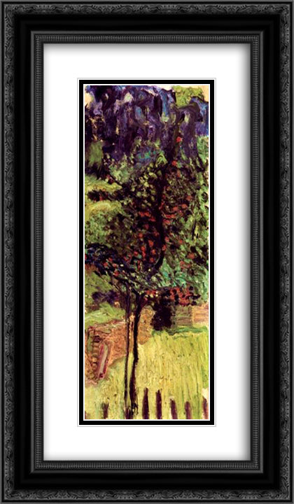 Fruit Tree 14x24 Black Ornate Wood Framed Art Print Poster with Double Matting by Gerstl, Richard