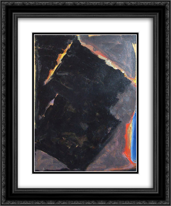 Light in Dark 20x24 Black Ornate Wood Framed Art Print Poster with Double Matting by Ruben, Richards