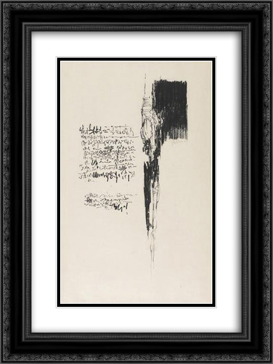 Love Letter #2 18x24 Black Ornate Wood Framed Art Print Poster with Double Matting by Ruben, Richards