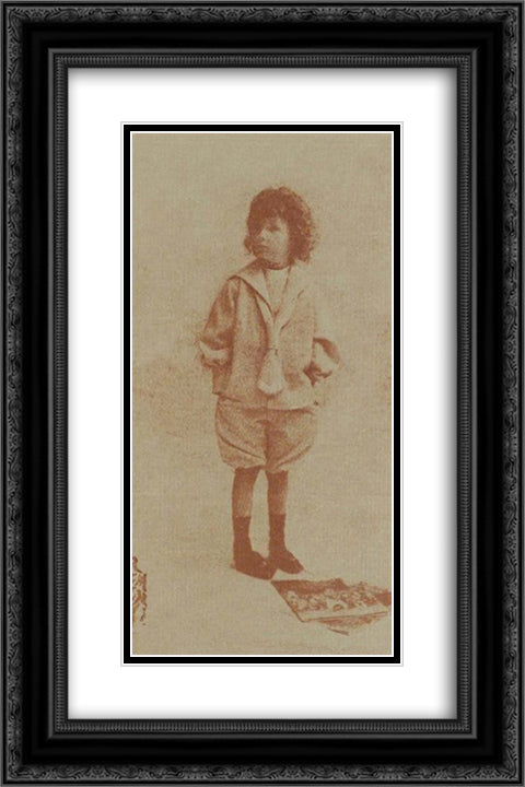 Jack, 8 Years Old 16x24 Black Ornate Wood Framed Art Print Poster with Double Matting by Demachy, Robert