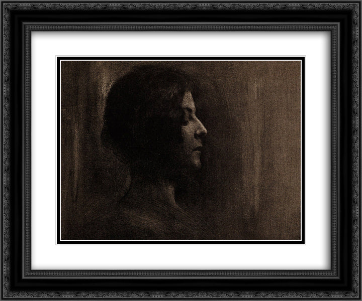 Severity 24x20 Black Ornate Wood Framed Art Print Poster with Double Matting by Demachy, Robert