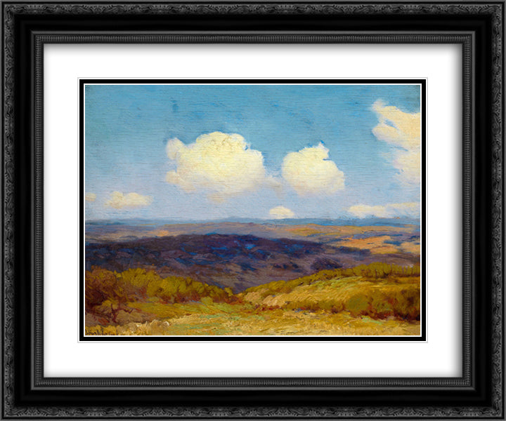 Flying Shadows 24x20 Black Ornate Wood Framed Art Print Poster with Double Matting by Onderdonk, Robert Julian