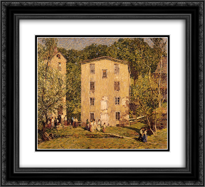 Five O'Clock, June 22x20 Black Ornate Wood Framed Art Print Poster with Double Matting by Spencer, Robert