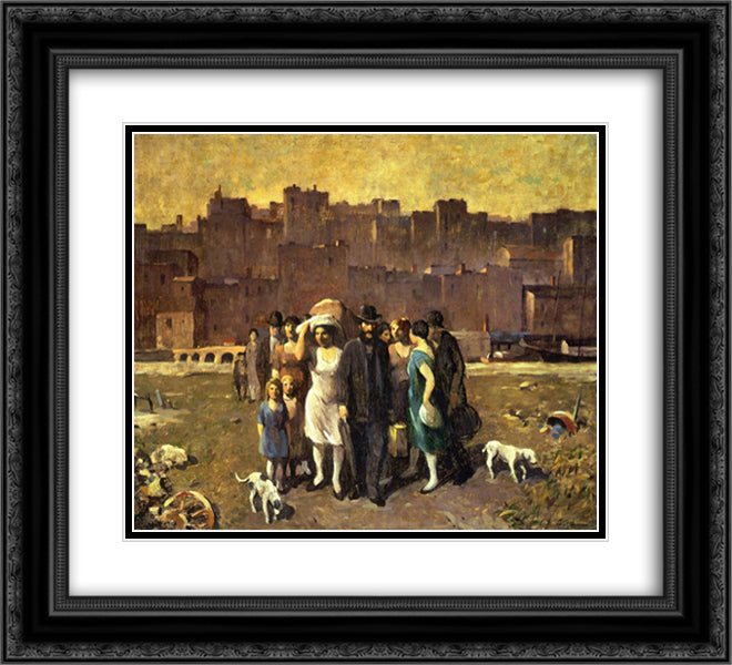 The Exodus 22x20 Black Ornate Wood Framed Art Print Poster with Double Matting by Spencer, Robert