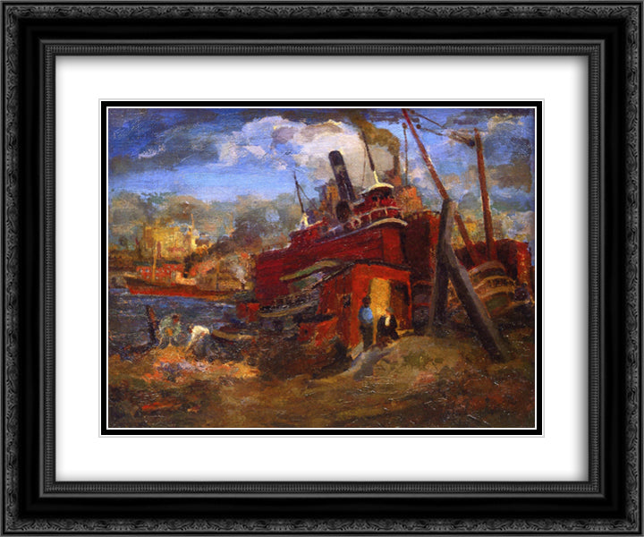 Untitled 24x20 Black Ornate Wood Framed Art Print Poster with Double Matting by Spencer, Robert