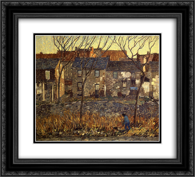 Waterloo Row 22x20 Black Ornate Wood Framed Art Print Poster with Double Matting by Spencer, Robert