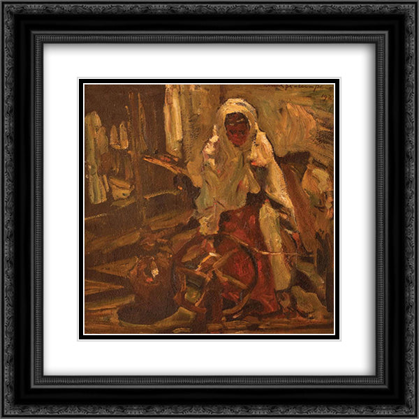 Reeler 20x20 Black Ornate Wood Framed Art Print Poster with Double Matting by Schweitzer Cumpana, Rudolf