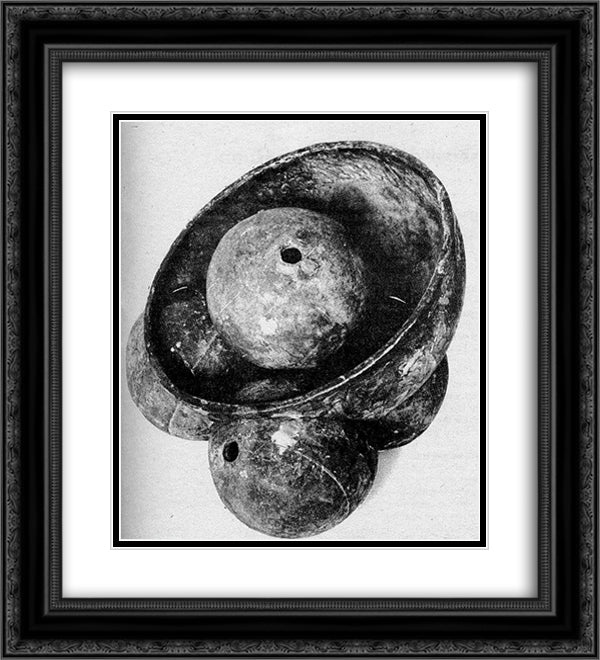 Cluster About Hemisphere 20x22 Black Ornate Wood Framed Art Print Poster with Double Matting by Vollmer, Ruth