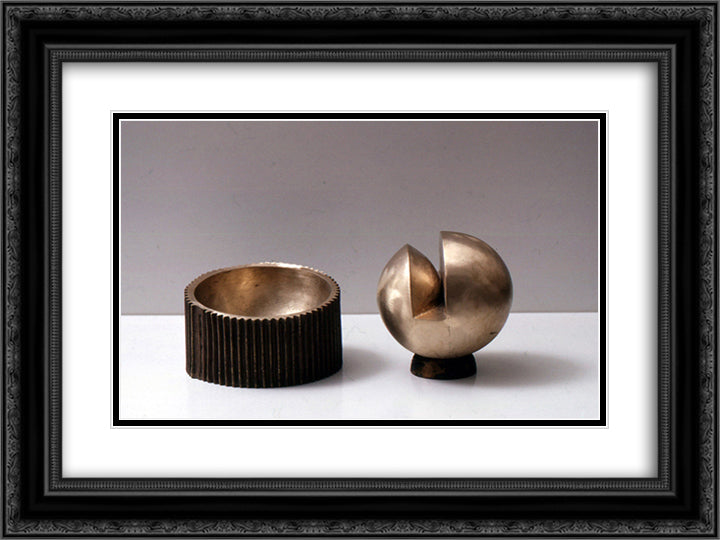 Trenchant Sphere 24x18 Black Ornate Wood Framed Art Print Poster with Double Matting by Vollmer, Ruth