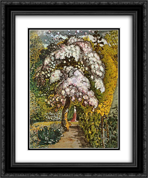 Garten in Shoreham 20x24 Black Ornate Wood Framed Art Print Poster with Double Matting by Palmer, Samuel