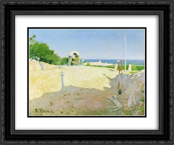 Landmark 24x20 Black Ornate Wood Framed Art Print Poster with Double Matting by Rusinol, Santiago