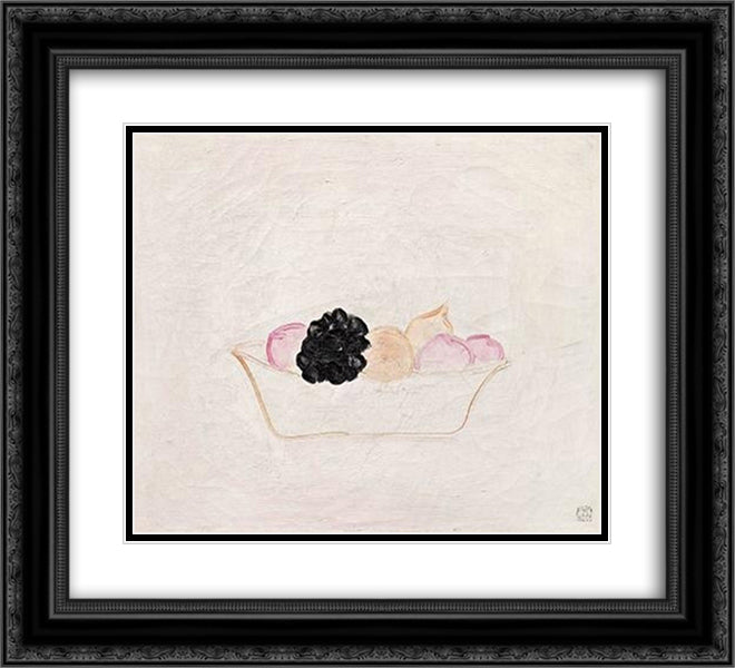 Fruits 22x20 Black Ornate Wood Framed Art Print Poster with Double Matting by Sanyu