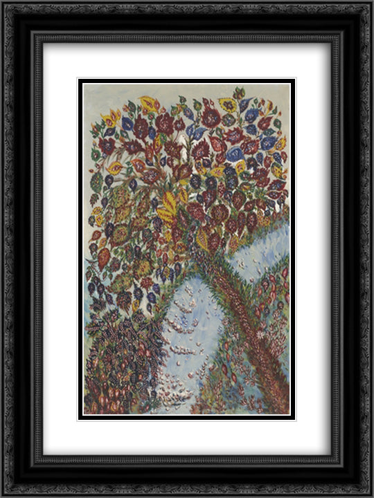 Tree or Paradise 18x24 Black Ornate Wood Framed Art Print Poster with Double Matting by Louis, Seraphine