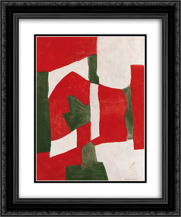 Untitled 20x24 Black Ornate Wood Framed Art Print Poster with Double Matting by Poliakoff, Serge