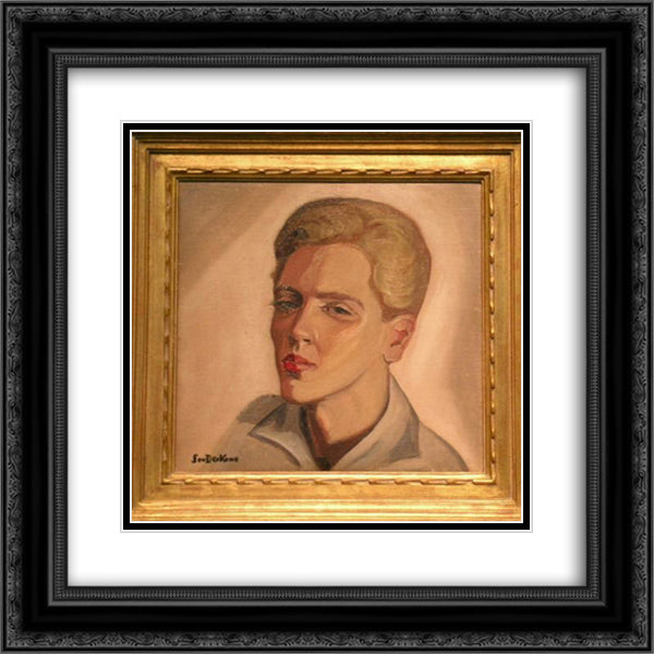 Portrait of Lawrence Mansfield Higgins 20x20 Black Ornate Wood Framed Art Print Poster with Double Matting by Sudeikin, Serge