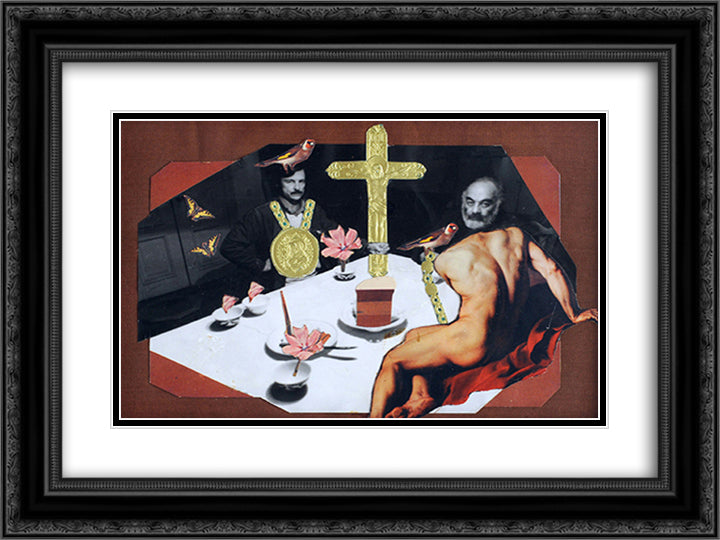Night bird of Tarkovsky 24x18 Black Ornate Wood Framed Art Print Poster with Double Matting by Parajanov, Sergei