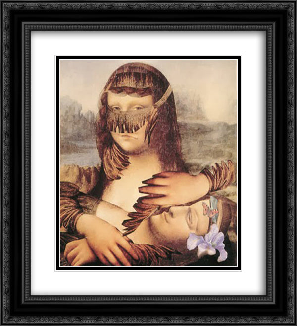 Pieta 20x22 Black Ornate Wood Framed Art Print Poster with Double Matting by Parajanov, Sergei