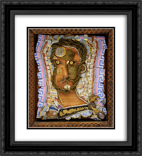 Portrait of Daniel Olbrychski 20x22 Black Ornate Wood Framed Art Print Poster with Double Matting by Parajanov, Sergei