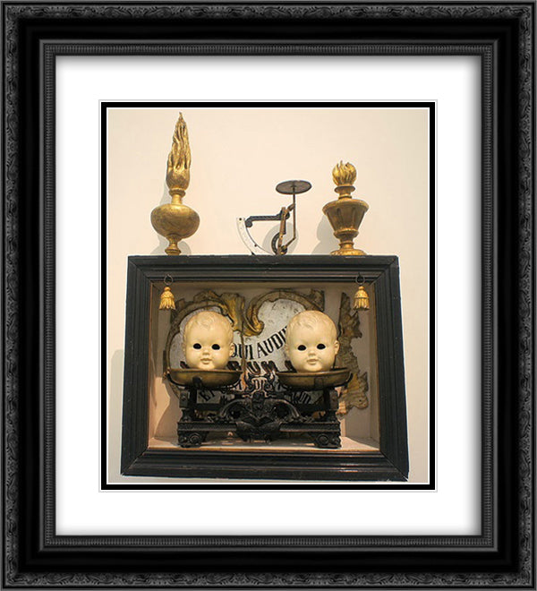 Romulus and Remus with accessories 20x22 Black Ornate Wood Framed Art Print Poster with Double Matting by Parajanov, Sergei