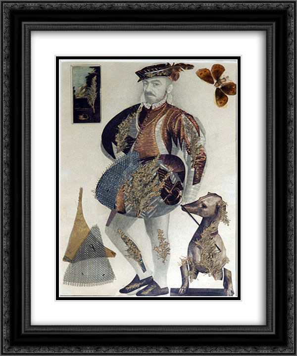 Self - portrait in Gothic style 20x24 Black Ornate Wood Framed Art Print Poster with Double Matting by Parajanov, Sergei
