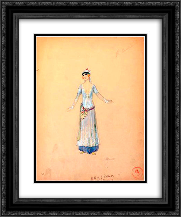 Costume Designs 20x24 Black Ornate Wood Framed Art Print Poster with Double Matting by Solomko, Sergey