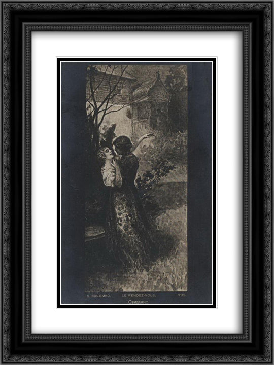 Date 18x24 Black Ornate Wood Framed Art Print Poster with Double Matting by Solomko, Sergey