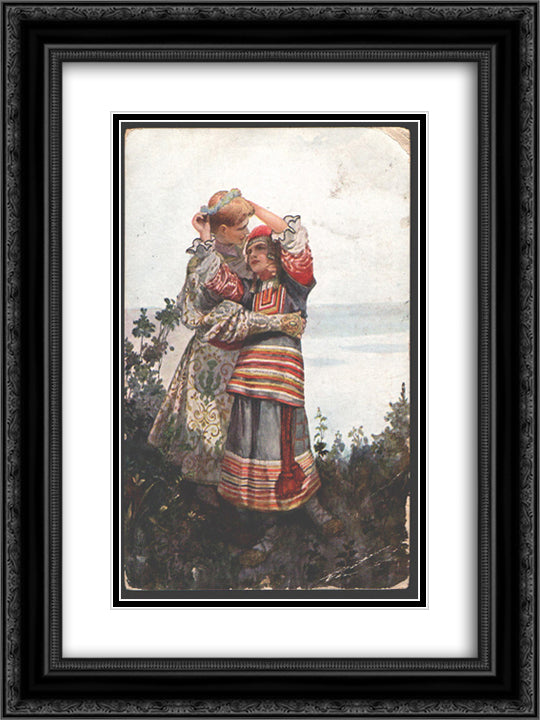 Idyll 18x24 Black Ornate Wood Framed Art Print Poster with Double Matting by Solomko, Sergey