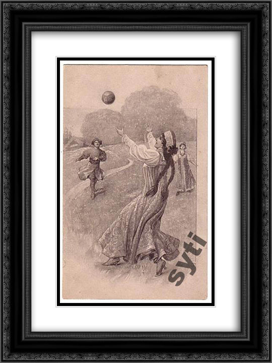 Squash 18x24 Black Ornate Wood Framed Art Print Poster with Double Matting by Solomko, Sergey