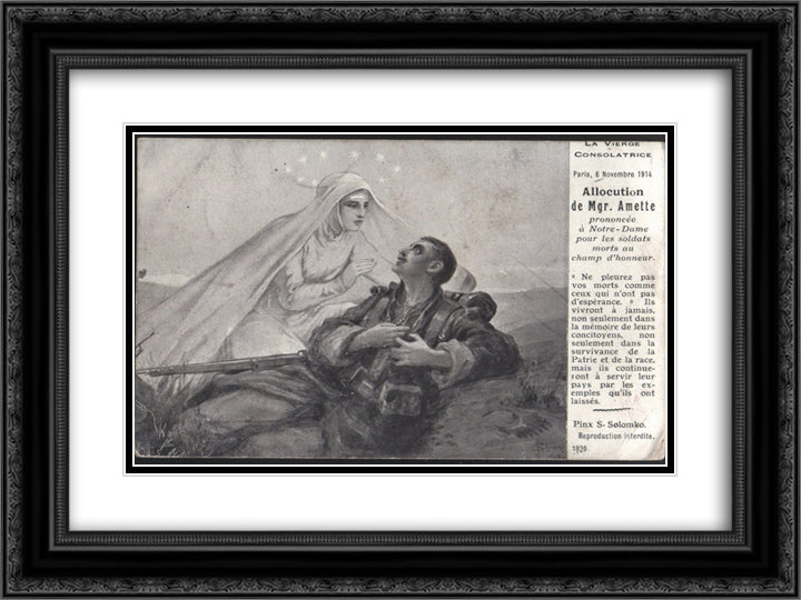 Virgo comforter 24x18 Black Ornate Wood Framed Art Print Poster with Double Matting by Solomko, Sergey
