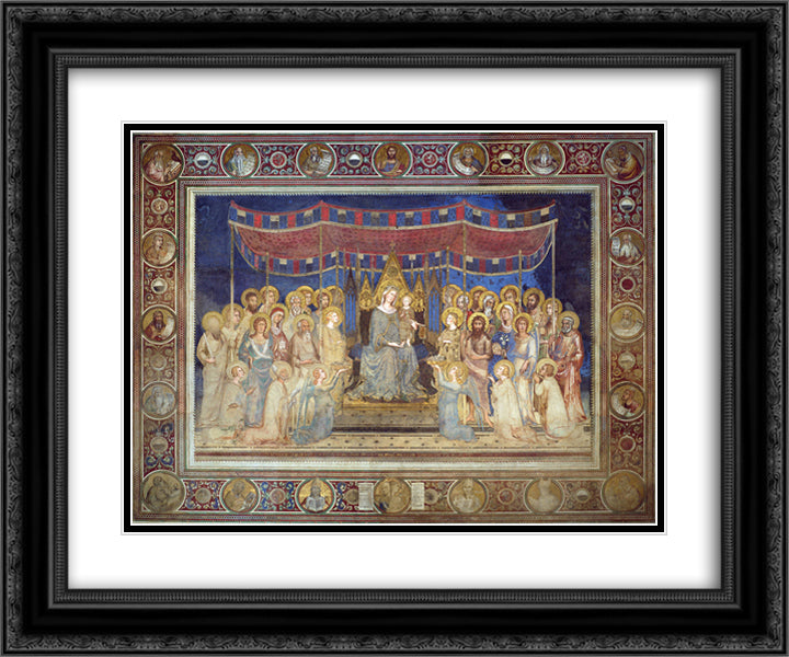 Maesta 24x20 Black Ornate Wood Framed Art Print Poster with Double Matting by Martini, Simone