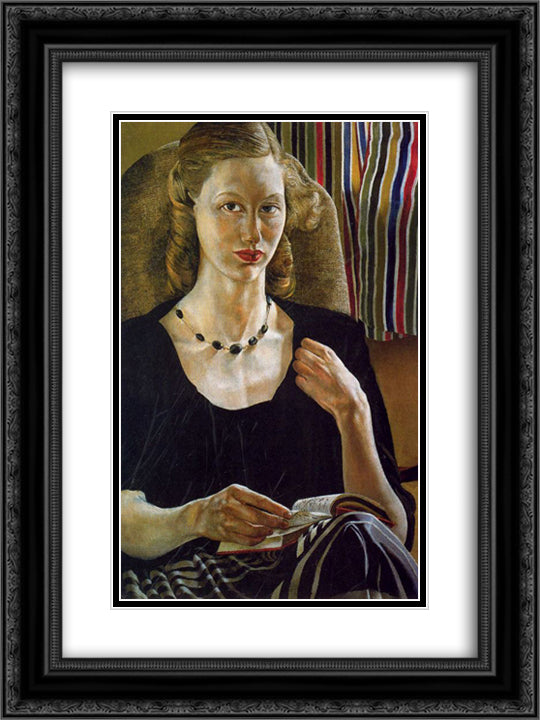 Daphne Spencer 18x24 Black Ornate Wood Framed Art Print Poster with Double Matting by Spencer, Stanley