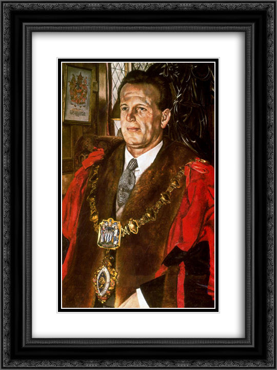 Dr. Osmund Frank 18x24 Black Ornate Wood Framed Art Print Poster with Double Matting by Spencer, Stanley
