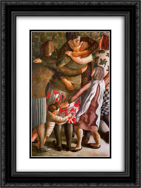 Hilda Welcomed 18x24 Black Ornate Wood Framed Art Print Poster with Double Matting by Spencer, Stanley