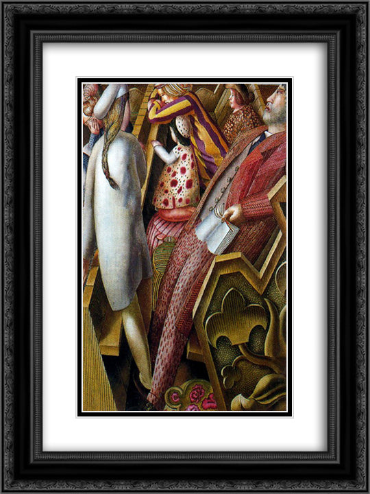 In Church 18x24 Black Ornate Wood Framed Art Print Poster with Double Matting by Spencer, Stanley