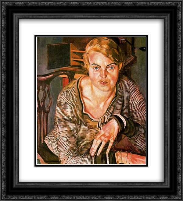 Portrait of Patricia Preece 20x22 Black Ornate Wood Framed Art Print Poster with Double Matting by Spencer, Stanley