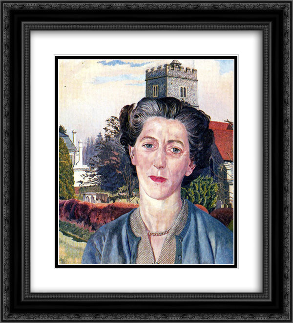 Portrait of Rachel Westropp 20x22 Black Ornate Wood Framed Art Print Poster with Double Matting by Spencer, Stanley