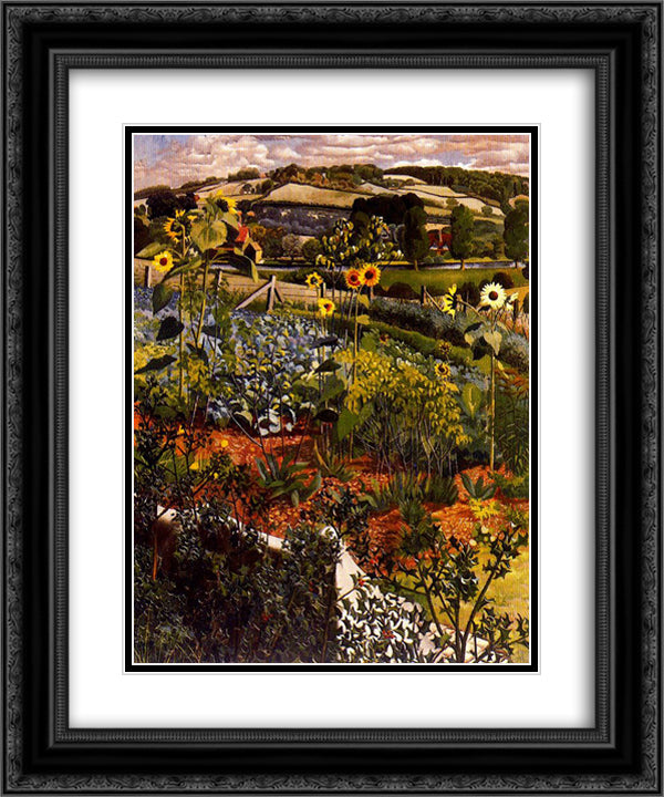 Rowborough. Cookham. 20x24 Black Ornate Wood Framed Art Print Poster with Double Matting by Spencer, Stanley