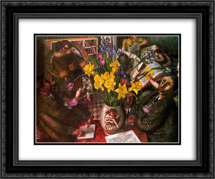 Silent Prayer 24x20 Black Ornate Wood Framed Art Print Poster with Double Matting by Spencer, Stanley